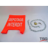 Sac "DEPOTAGE INTERDIT" avec cadenas et chaine